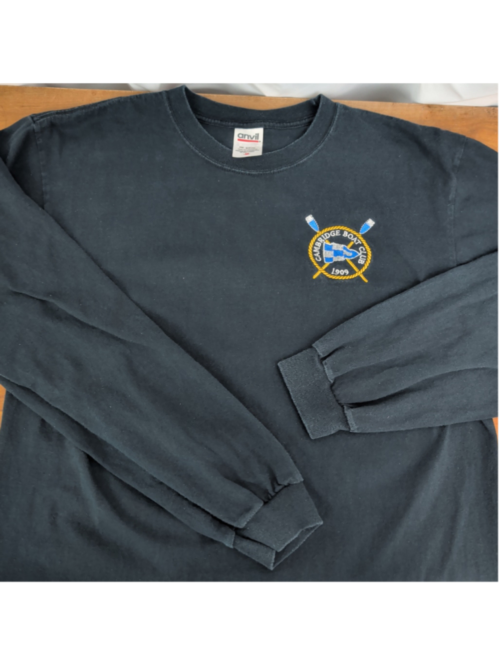 Vintage Cambridge Boat Club Black Long Sleeve T-Shirt
